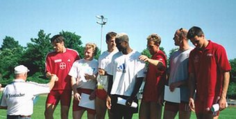 Siegerehrung bei den Mnnern mit Paul Meier und Klaus Isekenmeier